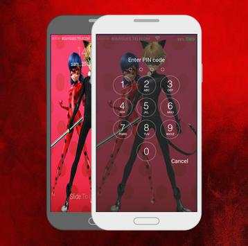 Miraculous Lady Bug & Cat Noir Lock Screen 1 تصوير الشاشة