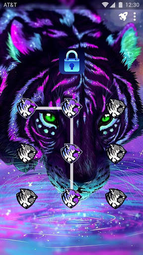 Neon Tiger - App Lock Master Theme screenshot 1