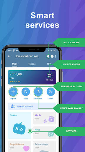 Teegra Messenger Crypto Wallet screenshot 2