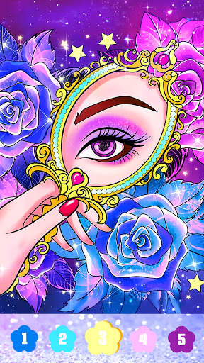 Flower coloring games-Color by number offline screenshot 4