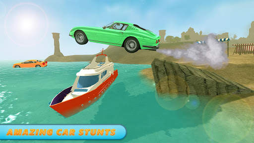 Water Surfer Car Floating Race screenshot 8