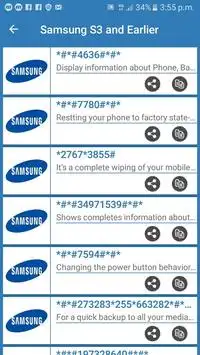 Android all Mobile Phone Secret Codes free apps By screenshot 6