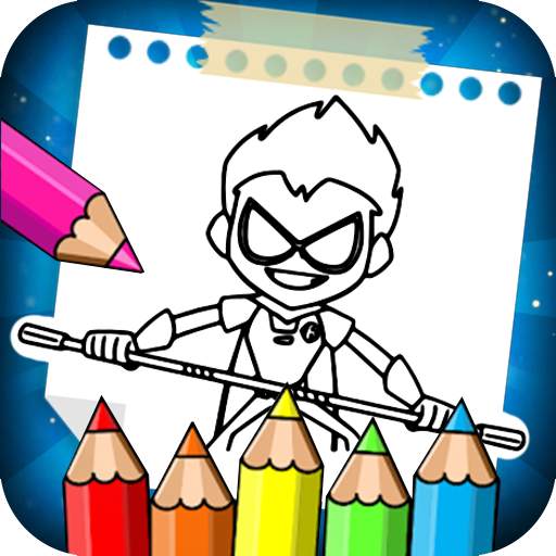 Teen the titans coloring go cartoon game 2.0