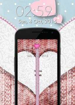 Love Zipper Lock Screen screenshot 5