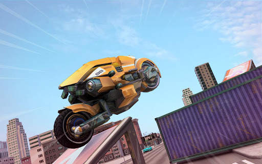 Light Flying Bike Taxi Driving Stunts screenshot 5