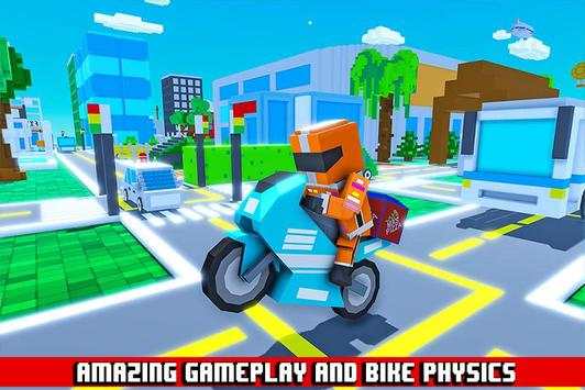 Moto Pizza Delivery: Blocky Edition screenshot 3