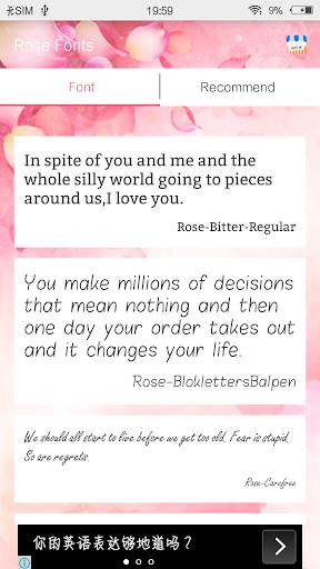 Rose Fonts screenshot 1