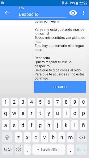 Spanish Song Writer - Rhymes Finder screenshot 3