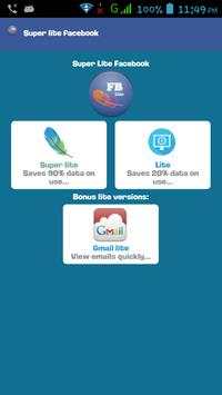 Super lite Facebook screenshot 1