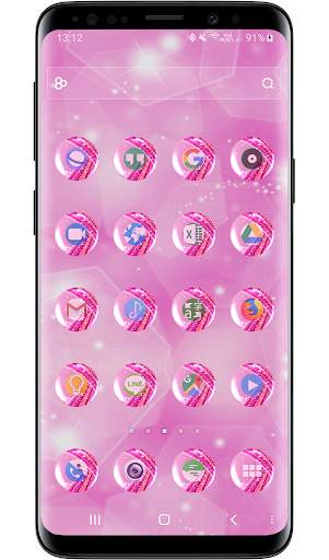 Launcher Theme - Sparkling Pink Glitter Icon Pack screenshot 2