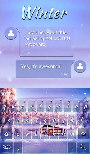 Winter Animated Keyboard   Live Wallpaper screenshot 3