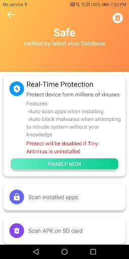 Tiny Antivirus - performance security virus clean screenshot 4