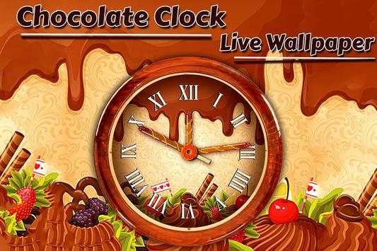 chocolate clock live wallpaper in lock screen screenshot 5