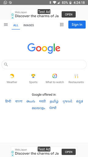 A1 browser screenshot 2