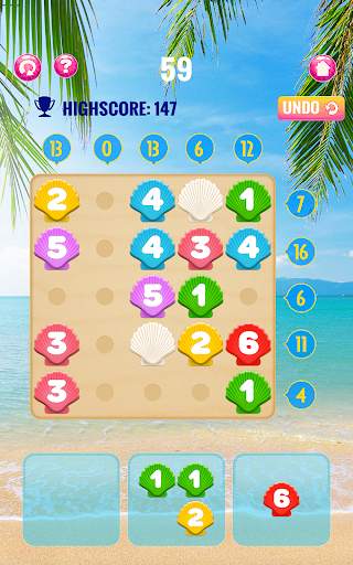 Number puzzle game – Beach *Gold Edition screenshot 13