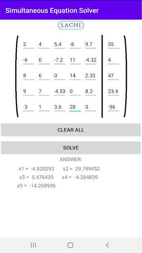 Simultaneous Equation Solver screenshot 5