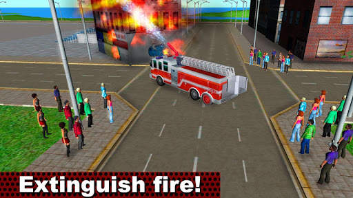 Fire Truck Emergency Driver 3D screenshot 2