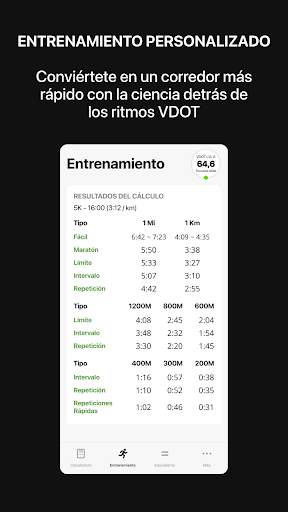 VDOT Running Calculator screenshot 2