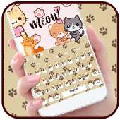 Kawaii Cartoon Cat Keyboard Theme Sweet Little Kit on 9Apps