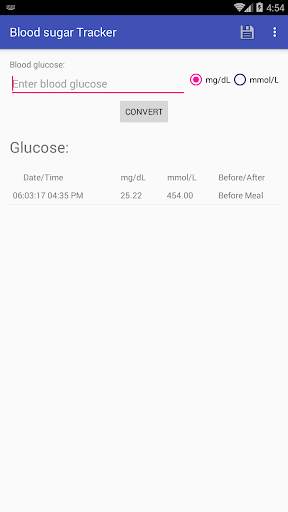 BloodSugar tracker & converter screenshot 1