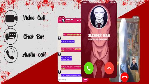 Slender Man Video call screenshot 1