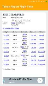 Tainan Airport Flight Time screenshot 1
