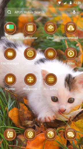 White Cat-APUS Launcher theme screenshot 2