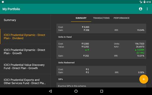My Portfolio - India (Track Mutual Funds, PPF etc) screenshot 7