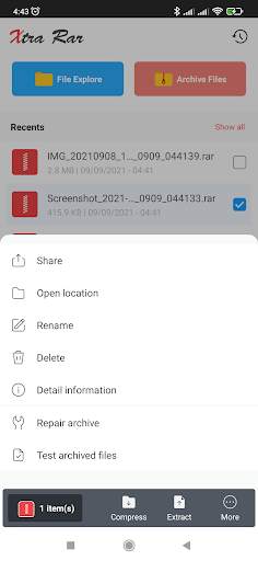 Rar Zip File Compressor and Extractor screenshot 2