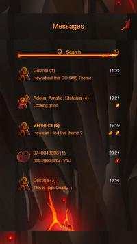 Hot Lava SMS Theme 2 تصوير الشاشة