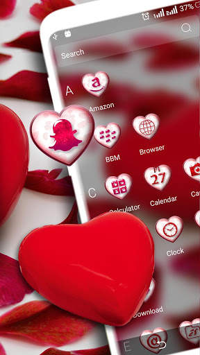 Red Heart Theme Launcher screenshot 3