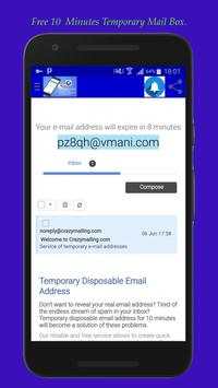 Temp Mail For 10  Minutes : Temporary Mail 3 تصوير الشاشة
