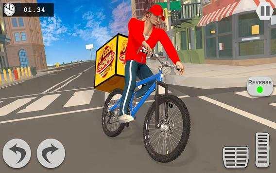 Pizza Delivery Boy: City Bike Driving Games screenshot 3