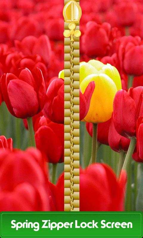 Spring Zipper Lock Screen screenshot 1