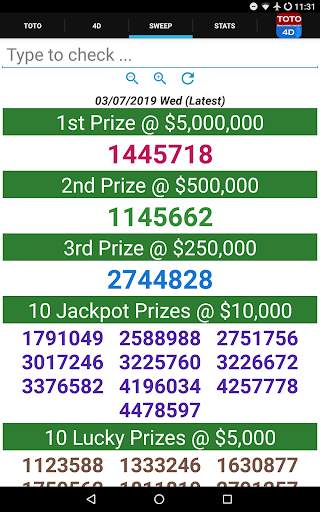 SG TOTO 4D SWEEP screenshot 4