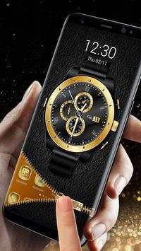 Golden clock lock screen screenshot 3