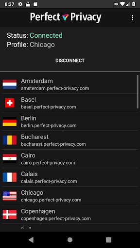 Perfect Privacy VPN screenshot 1