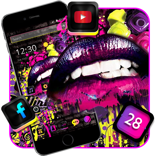 Graffiti Hot Lips Theme icon