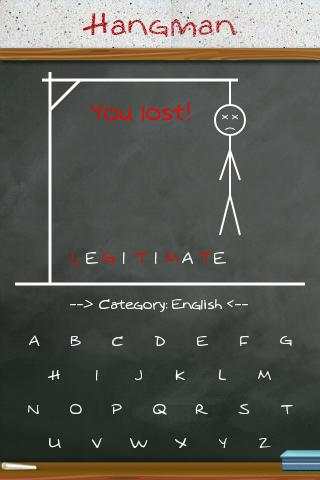 Hangman Classic Free screenshot 1