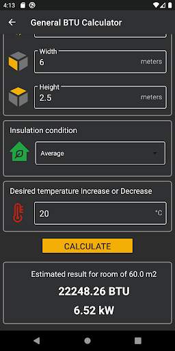 BTU Calculator Lite - AC and Heat Pump screenshot 7