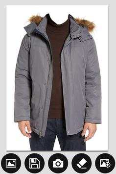 Men Winter Jacket Photo Editor 2017 screenshot 1
