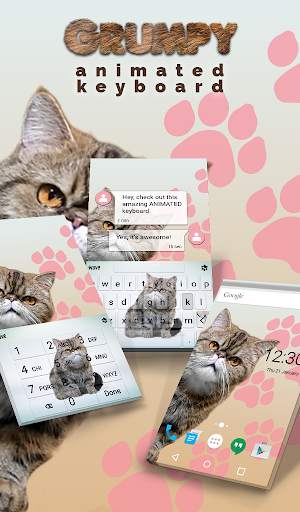 Grumpy Animated Keyboard   Live Wallpaper screenshot 1