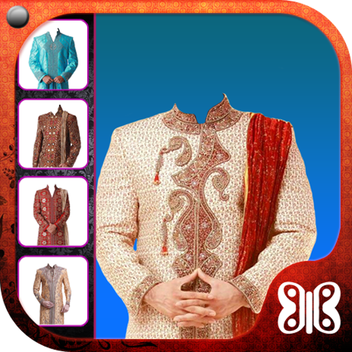 Man Sherwani Suit Camera أيقونة