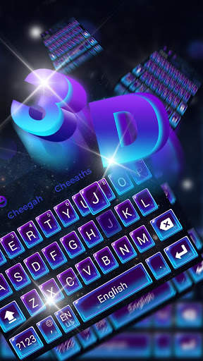 3D Black Keyboard Theme screenshot 3