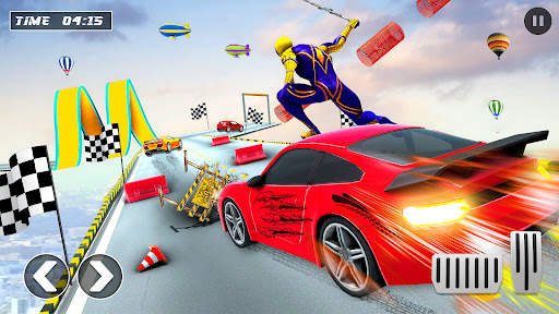 Spiderhero Stunt Race Car Game screenshot 7