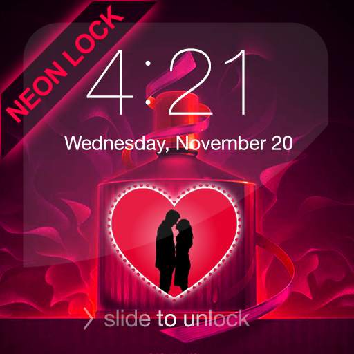 Valentine Neon Lock Screen 4.0