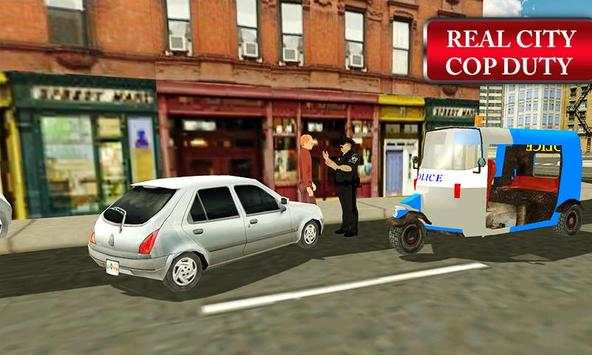 Police Tuk Tuk Rickshaw Sim screenshot 4