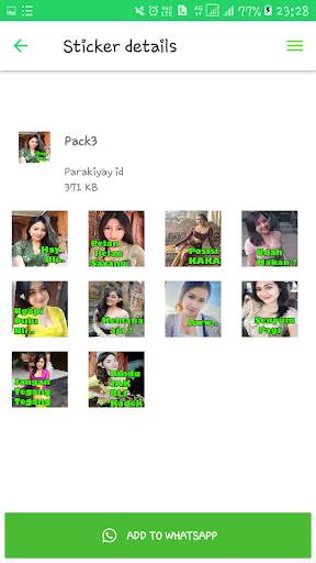 The latest WA girl Bali sticker screenshot 6