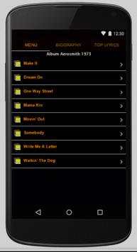 Aerosmith Full Album Lyrics screenshot 6