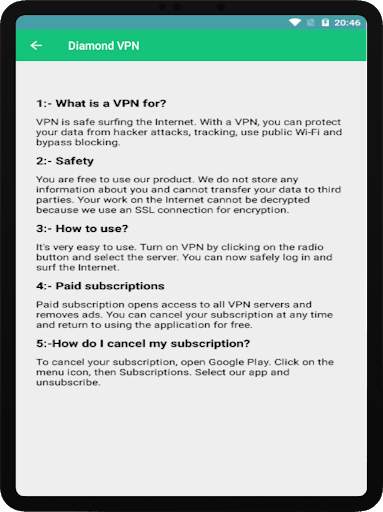 Diamond VPN - Unlimited Fast VPN & Free Secure VPN screenshot 21